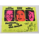 A quad poster for 'Marriage on the Rocks', 1965 starring Frank Sinatra, 30 x 40ins,