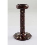 A 19th century Salopian sponge glazed candlestick,