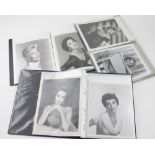 A collection of 10 x 8 vintage film star portrait photographs in three volumes including James Dean,