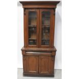 A Victorian mahogany bookcase cupboard,