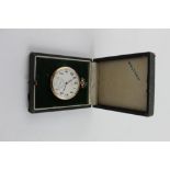 Waltham; a mid-20th century gold plated open-faced pocket watch,