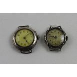 Two hallmarked silver trench watches (2).