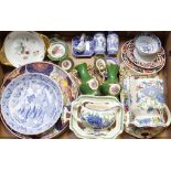 A mixed lot of European and Continental ceramics to include Masons Ironstone,