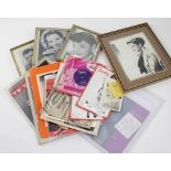 A collection of Judy Garland memorabilia to include photographs, programmes,