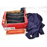 Four Japanese kimonos of varied colour and pattern, and two boxed sets of ties/cords (6).