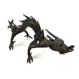 A 20th century Chinese bronze water dragon, unmarked, length 28cm.Additional InformationSlight