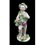 BOW; an 18th century figure of a putto, height 13.5cm. Provenance: from a private Worcestershire