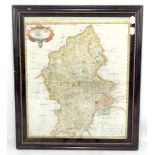 ROBERT MORDEN; a map of Staffordshire, 44 x 37cm.