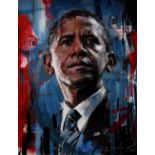 ZINKSY; signed limited edition print, 'Barack Obama', no.6/25, signed lower right, 30.4 x 40.6cm,