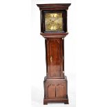 RICHARD HORNBY OF OLDHAM; a 19th century oak cased longcase clock, the brass dial with applied