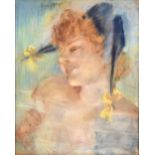 RICHARD RANFT (1862-1931); pastel, 'La Nymphe 1889', signed and dated lower left, 52.5 x 41.5cm,