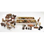 A collection of vintage model animals and figures (numerous af).