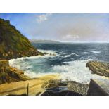 RODERICK THACKRAY; 'Sea View Cornwall', signed lower right, 60 x 46cm, unframed.