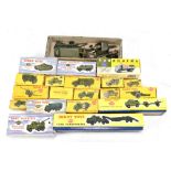 DINKY; a collection of predominantly boxed military vehicles including 660 'Tank Transporter',