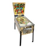 GOTTLIEB; a Royal Guard pinball machine, circa 1968, of typical form with chrome side casing (in