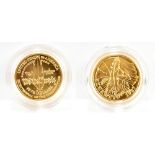 A United States constitution coins gold five dollar coin, approximate weight 8.5g, complete with box