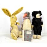 FARNELL; a large and rare early to mid-20th century set of Pip, Squeak and Wilfred plush toys,