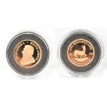 A 2006 1/10oz gold Krugerrand, encapsulated with certificate, cased.