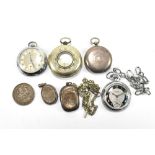 A Victorian hallmarked silver full hunter pocket watch, the circular dial set with Roman numerals