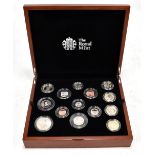 A 2019 United Kingdom Premium Proof coin set, with paperwork, all encapsulated, cased, with outer