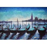 TIMMY MALLETT; signed limited edition print, 'Gondola's at Rest', no.62/195, signed verso, 45.7 x