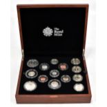 A 2017 United Kingdom Premium Proof coin set, with paperwork, all encapsulated, cased, with outer