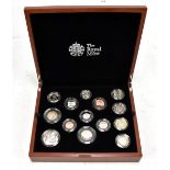 A 2018 United Kingdom Premium Proof coin set, with paperwork, all encapsulated, cased, with outer