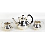 ERIC CLEMENTS FOR MAPPIN & WEBB; a silver plated three piece tea service.