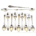 Eleven George V hallmarked silver grapefruit and teaspoons, Sheffield 1931, approx 7.8ozt, also a