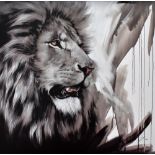 JEN ALLEN; signed limited edition print, 'Lion King', no.34/195, signed, 66 x 66cm, framed. (D)