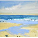 LUCIE BRAY; oil on board, 'Still Morning, Porthmeor', signed lower right, 30 x 30cm, framed. (D)