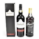 Two bottles of port comprising Nieport 1992 vintage (bottled 1994) and a Graham's LBV 2001 (