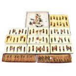 DUCAL; nine boxed sets of six painted military marching figures including Seaforth Highlanders 1905,