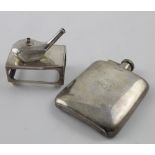 A George VI hallmarked silver hip flask, G & J Hawksley,