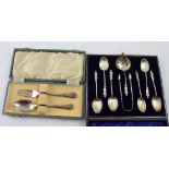 A Victorian cased set of six hallmarked silver Apostle spoons with shell bowls,