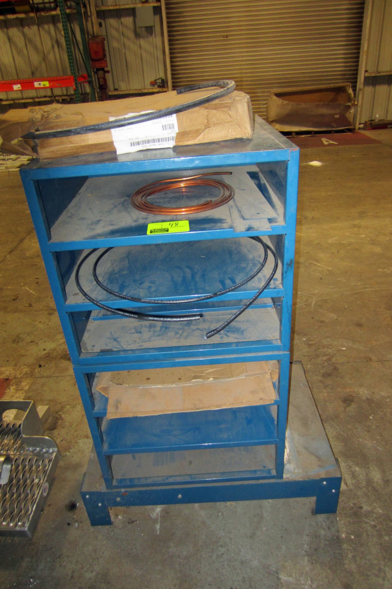 METAL CABINET AND CONTENTS