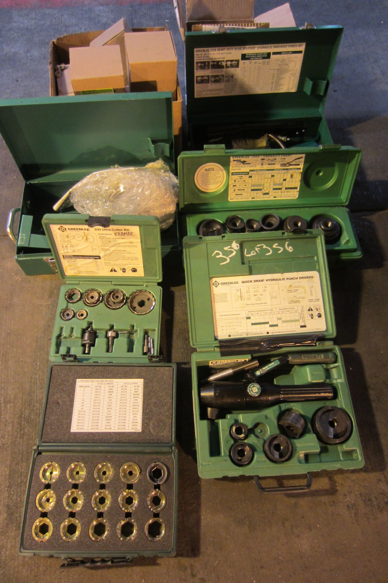 GREENLEE TOOLS-HYDRAULIC DRIVER SET, HYDRAULIC KNOCK OUTS, DRILL BITS