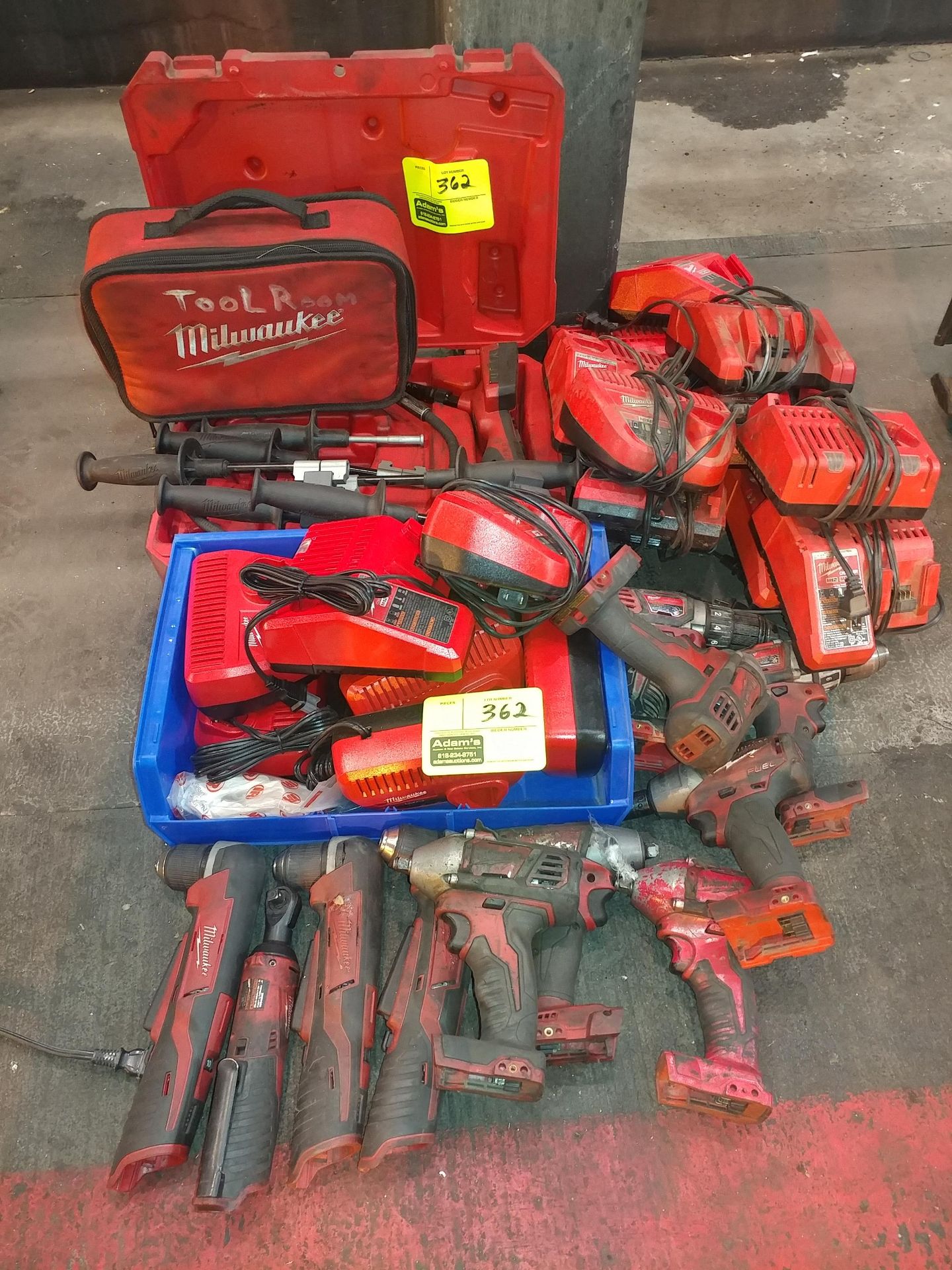 MILWAUKEE BATTERY OPERATED TOOLS WITH CHARGERS