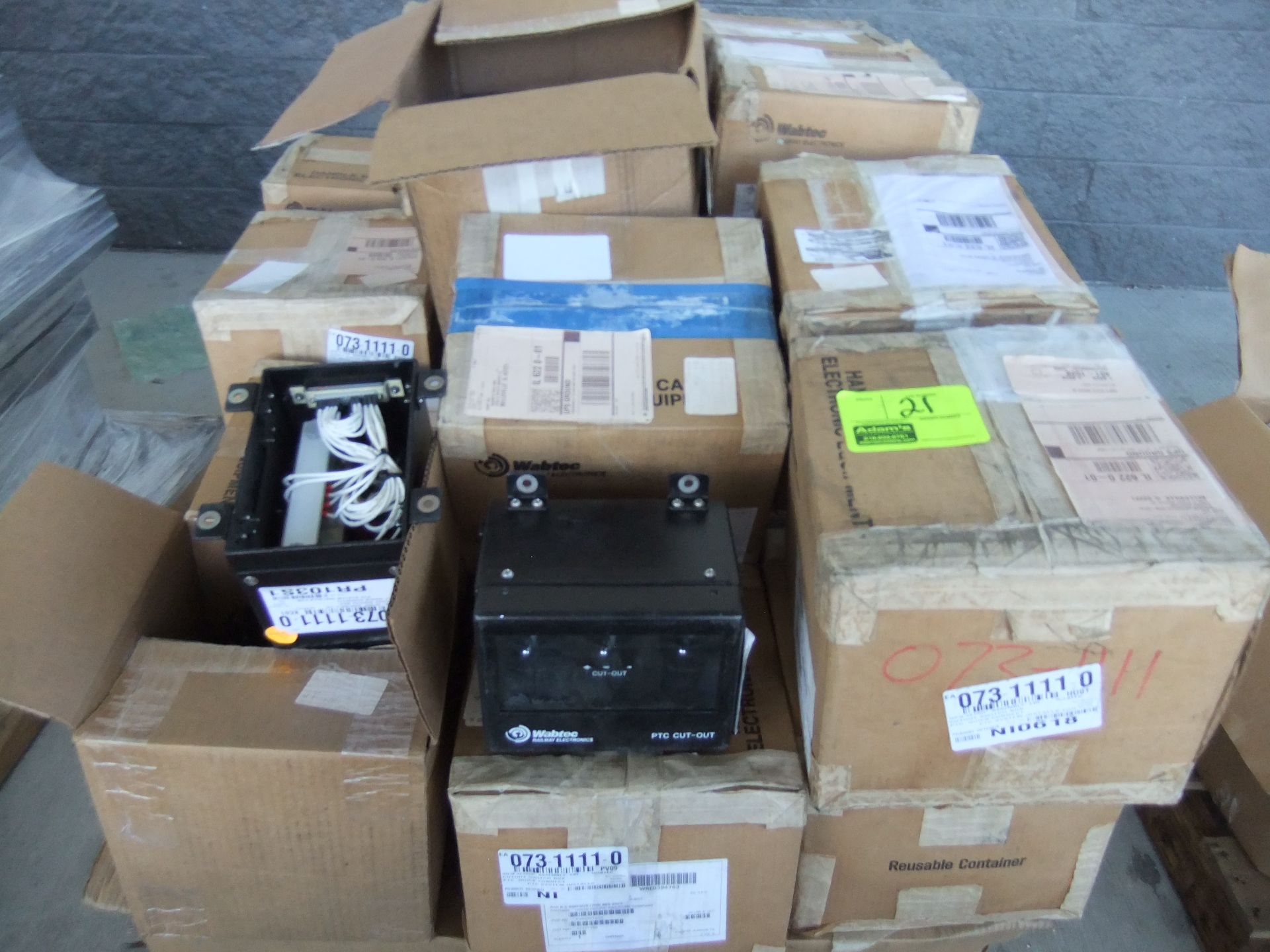 Pallet of Wabtec PTC Electric Cut-Out Switches - 073-1111