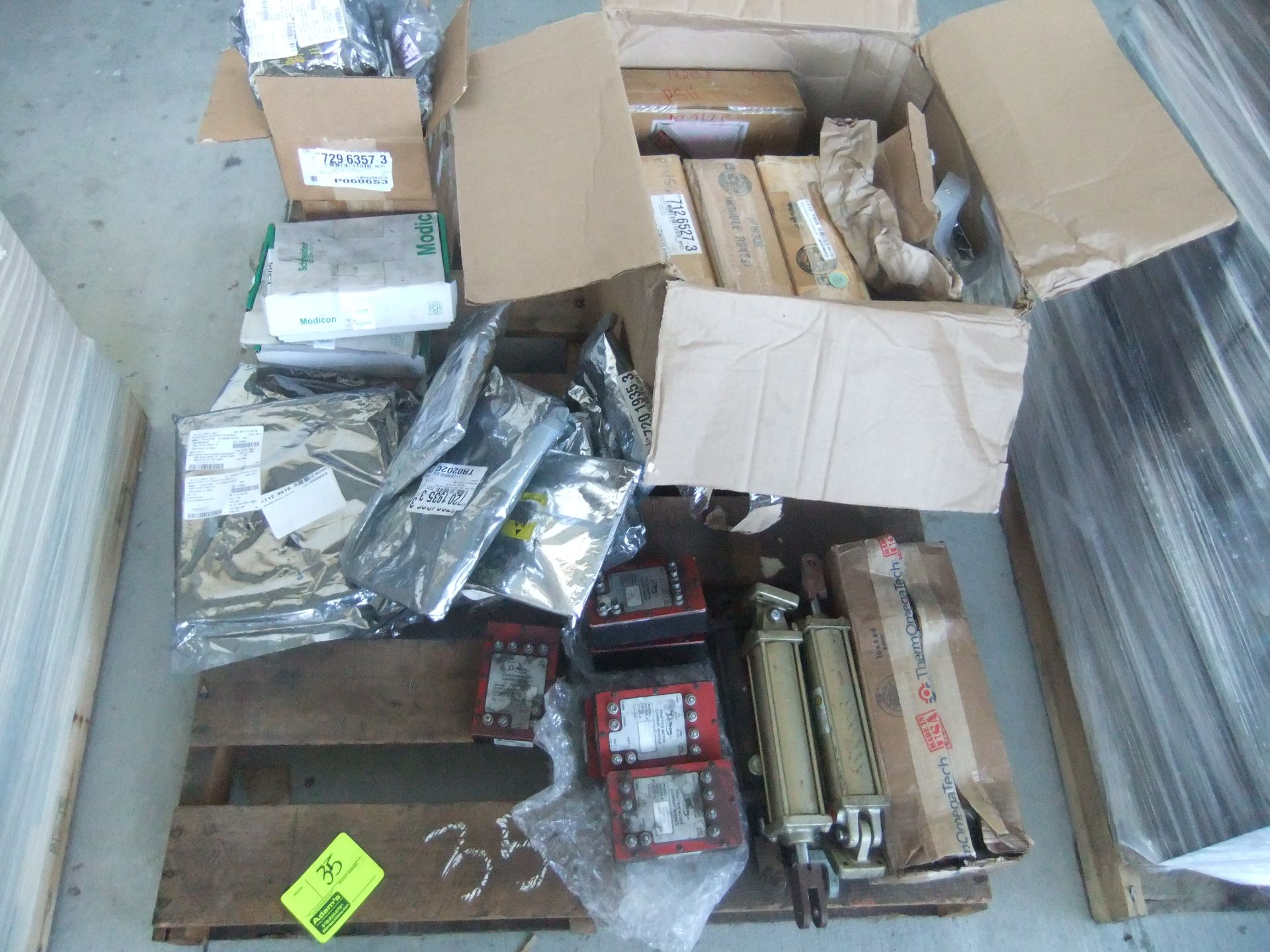 Pallet of Miscellaneous Items Including 6 Shutter Motors; 7 Traction Motor Modules - 719-0315; 5