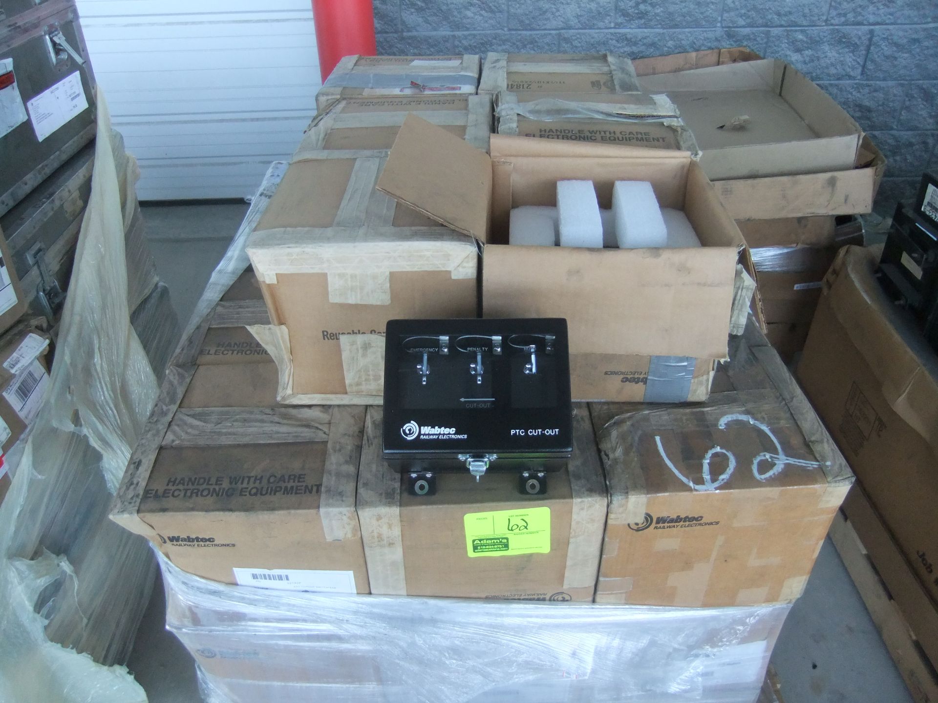 Pallet of Wabtec PTC Cut Out Switch Assembly -