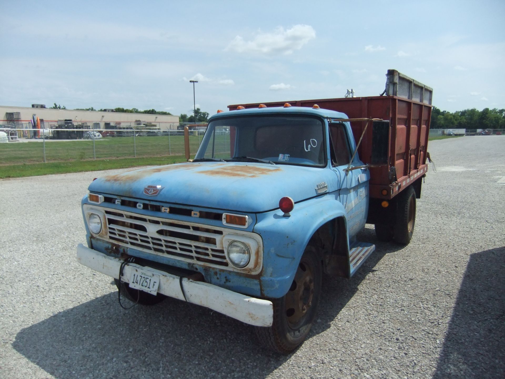 1963 Ford F600 Blue Grain Truck - Runs. VIN#F60CG380458