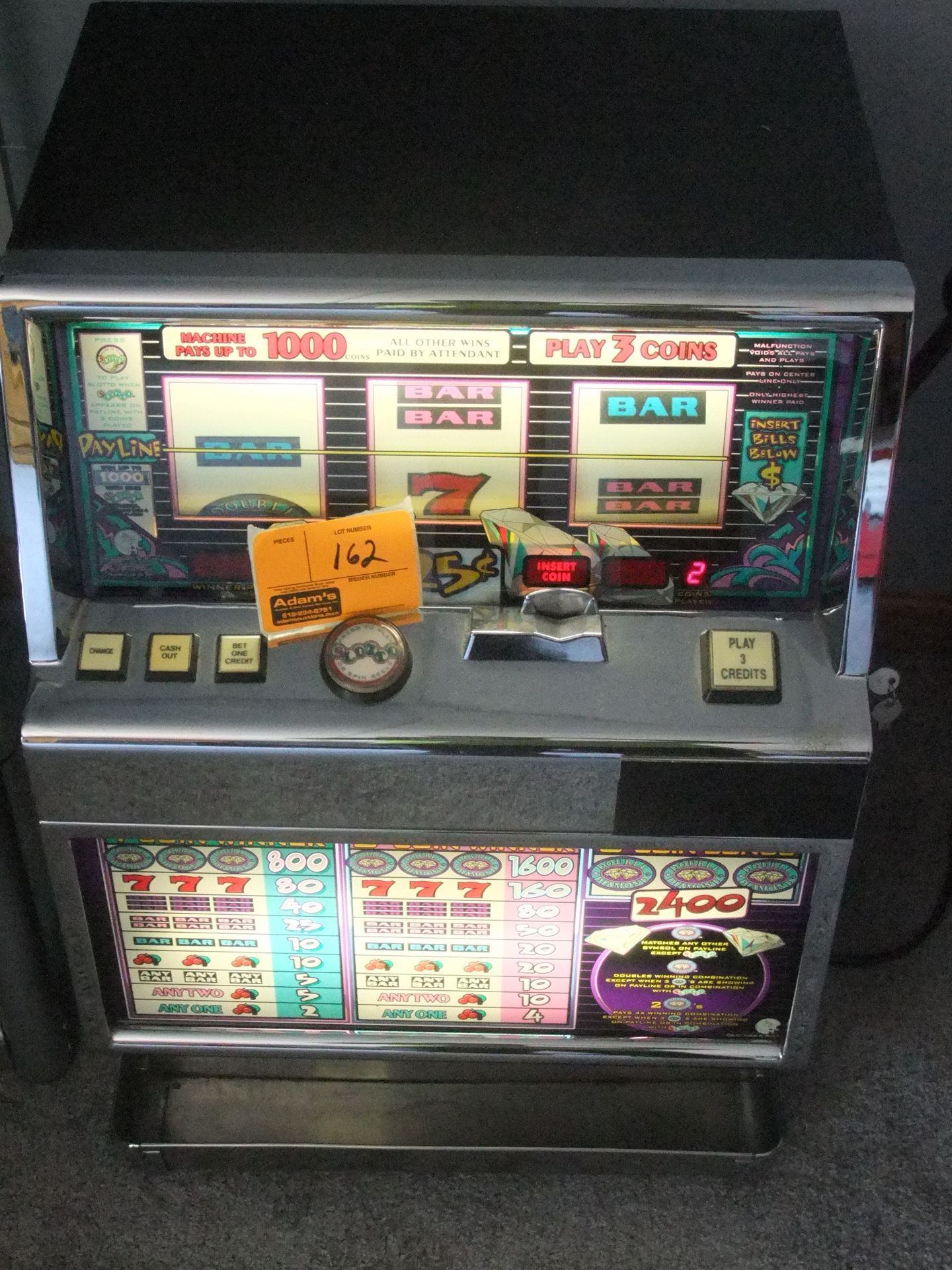 American Slot Machine from a Casino - WORKING - INTERNATIONAL GAME TECHNOLOGY/MODEL 9640030R