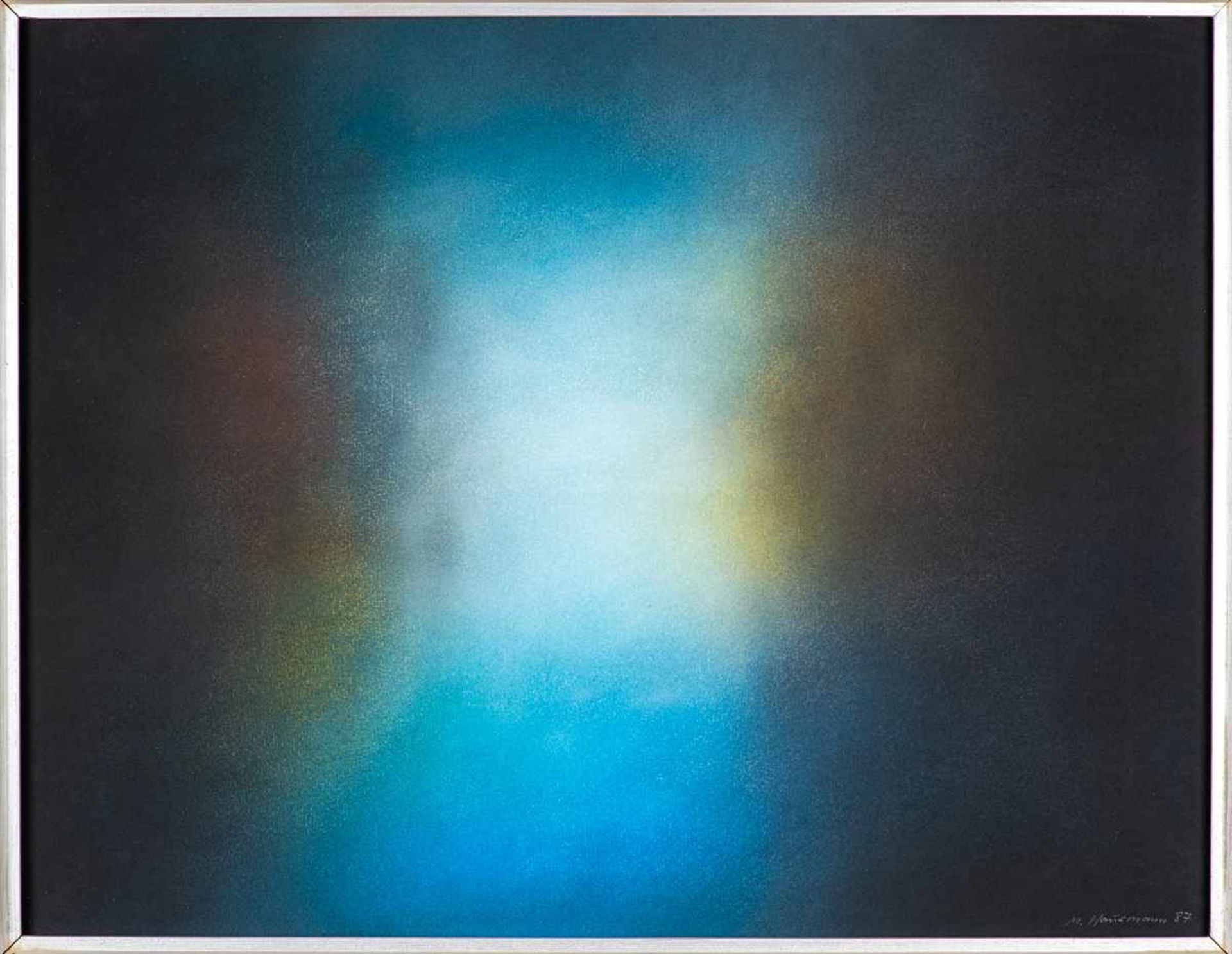 Manfred Hausmann (1944 Meiningen ,lebt in Meiningen)Spätes Licht.Pastell auf Papier. 1987. 500 x 640
