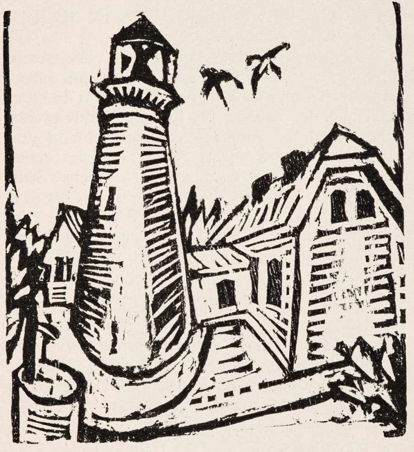 Ernst Ludwig Kirchner (1880 Aschaffenburg - 1938 Frauenkirch-Wildboden bei Davos)Leuchtturm auf