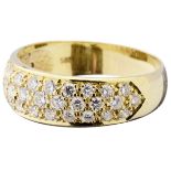 Diamant-RingGelbgold 585. 37 Brillanten, zusammen 1.23 ct. Ringgrösse 62. 4.4 g.- - -20.00 % buyer's