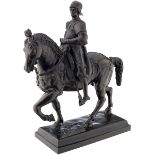 Reiterstandbild "Bartolomeo Colleoni"Anfang 20. Jh. Patinierte Bronzestatuette nach Andrea del