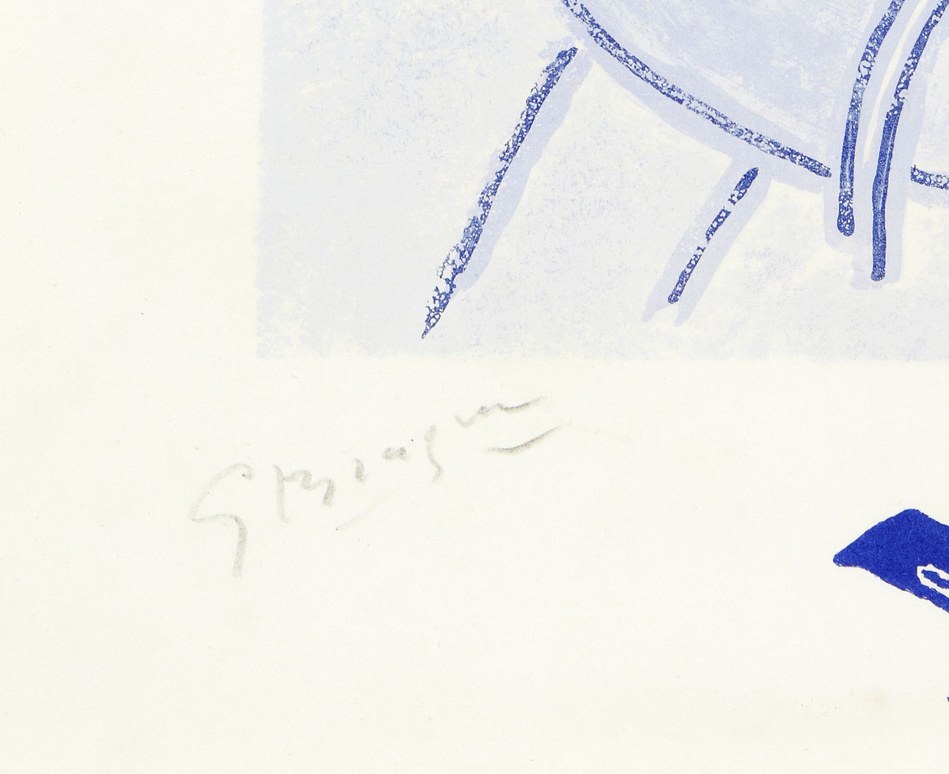 Braque Georges1882 Argenteuil - 1963 Paris"Les Paroles Transparentes". Lithografie maroufliert. - Bild 2 aus 4