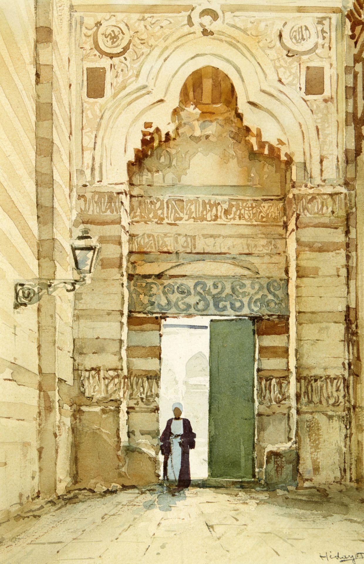 Hidayet MisirliTürkischer Maler 20. Jh."Im Palast". Aquarell auf Papier. Unten rechts signiert.