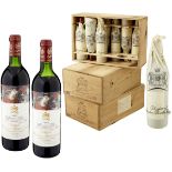 Chateau Mouton Rothschild1985. Pauillac 1er Grand Cru Classé. 2 geschlossene, originale Holzkisten